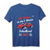 Kinder Schulkind 2023 T-Shirt mit Rennauto Motiv - Perfekt für Einschulung, Schulanfang & erste Klasse Jungen & Mädchen