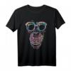 Buntes abstraktes Affen T-Shirt mit Brille – Exklusives Design für Affenliebhaber und auffällige Tierfans