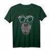 Buntes abstraktes Affen T-Shirt mit Brille – Exklusives Design für Affenliebhaber und auffällige Tierfans
