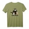 I Hate People Katze mit Messer und Mundschutz – Lustiges Anti Social T-Shirt für Katzenliebhaber und Humorvolle Menschen