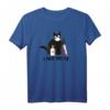 I Hate People Katze mit Messer und Mundschutz – Lustiges Anti Social T-Shirt für Katzenliebhaber und Humorvolle Menschen