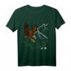 Mountain Adler-Aufdruck Langarmshirt mit Bergtier- und Vogeldesign – Klassisch geschnitten, langlebig mit doppeltem Saum für Naturliebhaber