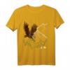 Mountain Adler-Aufdruck Langarmshirt mit Bergtier- und Vogeldesign – Klassisch geschnitten, langlebig mit doppeltem Saum für Naturliebhaber