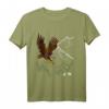 Mountain Adler-Aufdruck Langarmshirt mit Bergtier- und Vogeldesign – Klassisch geschnitten, langlebig mit doppeltem Saum für Naturliebhaber