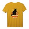 Lustiges Katzen mit Messer T-Shirt - Humorvolles Halloween-Statement-Shirt für Katzenliebhaber und Grusel-Fans