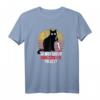 Lustiges Katzen mit Messer T-Shirt - Humorvolles Halloween-Statement-Shirt für Katzenliebhaber und Grusel-Fans