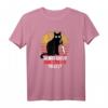 Lustiges Katzen mit Messer T-Shirt - Humorvolles Halloween-Statement-Shirt für Katzenliebhaber und Grusel-Fans