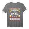 Herren HoHoHo hol mir mal ein Bier Ugly Christmas T-Shirt – Lustiges Weihnachtsmotiv mit Rentier, Tannenbaum & Schneemann, perfektes Geschenk für Vater & Bierliebhaber