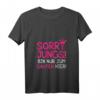 Damen Sorry Jungs Bin Nur Zum Saufen Hier Mallorca Geschenk T-Shirt mit V-Ausschnitt – Perfekt für Junggesellinnenabschied, Festival & Kroatien Party