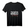 Damen T-Shirt 'Tschüss Niveau bis Montag' mit V-Ausschnitt – Lustiges Wochenend-Motiv für entspannte Tage