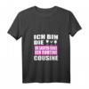 Damen Fun T-Shirt mit Spruch 'Ich bin die im Saufen habe ich Routine Cousine' – Lustiges Outfit für Partys, Freunde & Büro-Humor