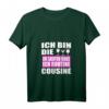 Damen Fun T-Shirt mit Spruch 'Ich bin die im Saufen habe ich Routine Cousine' – Lustiges Outfit für Partys, Freunde & Büro-Humor