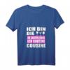 Damen Fun T-Shirt mit Spruch 'Ich bin die im Saufen habe ich Routine Cousine' – Lustiges Outfit für Partys, Freunde & Büro-Humor