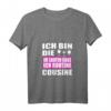 Damen Fun T-Shirt mit Spruch 'Ich bin die im Saufen habe ich Routine Cousine' – Lustiges Outfit für Partys, Freunde & Büro-Humor