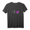 Hundebesitzer Geschenk - Hundepfote mit EKG Herz Design T-Shirt für Frauen, ideal für Weihnachten & Geburtstage