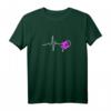 Hundebesitzer Geschenk - Hundepfote mit EKG Herz Design T-Shirt für Frauen, ideal für Weihnachten & Geburtstage
