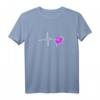Hundebesitzer Geschenk - Hundepfote mit EKG Herz Design T-Shirt für Frauen, ideal für Weihnachten & Geburtstage