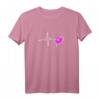 Hundebesitzer Geschenk - Hundepfote mit EKG Herz Design T-Shirt für Frauen, ideal für Weihnachten & Geburtstage