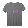 Hundebesitzer Geschenk - Hundepfote mit EKG Herz Design T-Shirt für Frauen, ideal für Weihnachten & Geburtstage