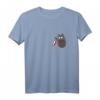 Katze in Brusttasche mit Messer Halloween Crazy Cat Knife T-Shirt – Lustiges Katzenmotiv für Katzenliebhaber und Horror-Fans zu Halloween, Geburtstag & Weihnachten