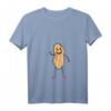 Lustiges Damen Erdnuss Kinder T-Shirt mit V-Ausschnitt – Niedliches Design für Erdnuss-Fans und Kinder