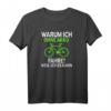 Anti Ebike Warum ich ohne Akku fahre T-Shirt – Grünes Rennrad Design für Fahrradfahrer ohne Motor & Akku