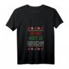 Damen Weihnachts T-Shirt Ho Hoit Die Goschn - Lustiges Ugly Christmas V-Ausschnitt Shirt für Weihnachtsmarkt und Festlichkeiten
