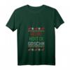 Damen Weihnachts T-Shirt Ho Hoit Die Goschn - Lustiges Ugly Christmas V-Ausschnitt Shirt für Weihnachtsmarkt und Festlichkeiten