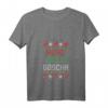 Damen Weihnachts T-Shirt Ho Hoit Die Goschn - Lustiges Ugly Christmas V-Ausschnitt Shirt für Weihnachtsmarkt und Festlichkeiten