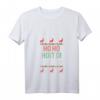 Damen Weihnachts T-Shirt Ho Hoit Die Goschn - Lustiges Ugly Christmas V-Ausschnitt Shirt für Weihnachtsmarkt und Festlichkeiten