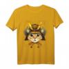 Japanisches Samurai-Katzen T-Shirt mit Kirschblüten – Perfekt für Katzen-, Anime- und Kampfsportfans im japanischen Stil