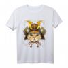 Japanisches Samurai-Katzen T-Shirt mit Kirschblüten – Perfekt für Katzen-, Anime- und Kampfsportfans im japanischen Stil