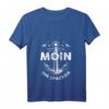 Damen Moin ihr Spacken Lustiges Retro Vintage Anker Norddeutsches T-Shirt mit V-Ausschnitt – Humorvolles Küsten-Design für Norddeutschland-Fans