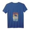 Damen Flamingo Retro T-Shirt mit V-Ausschnitt – Cooles Vintage Tier Motiv als Geschenkidee zum Geburtstag oder Weihnachten