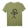 Strichmännchen mit Lächeln Geschenk T-Shirt – Witziges Männer-Shirt für Humor und gute Laune
