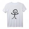 Strichmännchen mit Lächeln Geschenk T-Shirt – Witziges Männer-Shirt für Humor und gute Laune