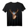 Hirsch mit Blumenkranz Motiv Oktoberfest Wiesn Volksfest T-Shirt – Perfektes Trachtenshirt & Geschenkideen für Familie und Freunde