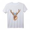 Hirsch mit Blumenkranz Motiv Oktoberfest Wiesn Volksfest T-Shirt – Perfektes Trachtenshirt & Geschenkideen für Familie und Freunde