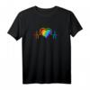 LGBTQ+ Pride Regenbogen Herzschlag T-Shirt für Schwule, Lesben, Transgender & Divers - Unterstützung & Gleichberechtigung feiern