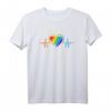 LGBTQ+ Pride Regenbogen Herzschlag T-Shirt für Schwule, Lesben, Transgender & Divers - Unterstützung & Gleichberechtigung feiern