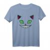 Lustiges Grinsekatze T-Shirt für Halloween und Geburtstage – Witziges Katzengesicht für Katzenliebhaber, Damen, Herren und Kinder