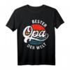 Bester Opa der Welt Retro Motiv T-Shirt – Perfektes Geschenk zum Vatertag, Geburtstag & für werdende Opas