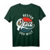 Bester Opa der Welt Retro Motiv T-Shirt – Perfektes Geschenk zum Vatertag, Geburtstag & für werdende Opas