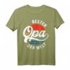 Bester Opa der Welt Retro Motiv T-Shirt – Perfektes Geschenk zum Vatertag, Geburtstag & für werdende Opas
