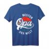 Bester Opa der Welt Retro Motiv T-Shirt – Perfektes Geschenk zum Vatertag, Geburtstag & für werdende Opas