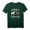 Lustiges Weihnachts-Ziegen Motiv Määhry Christmas T-Shirt – Humorvolles Design für Weihnachtsfeiern, Weihnachtsmarkt & Heiligen Abend