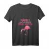 Damen Mädels Egal Was Passiert Pegel Halten - Flamingo JGA Frauen V-Ausschnitt Party T-Shirt für Mädelsabend & Junggesellinnenabschied