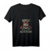 Damen Böse Alte Frau - Totenkopf Vintage Biker T-Shirt mit V-Ausschnitt für Motorradfahrerinnen & rebellische Frauen