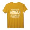 Lustiges Angler T-Shirt - geboren um zu angeln mit Angelrute - Geschenkidee für Fischer & Angler zum Geburtstag oder Angeltag