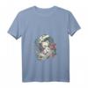 Damen Rockabilly Girl Vintage Retro Rock n Roll Tattoo Pin Up T-Shirt mit V-Ausschnitt – Perfekt für Rock 'n' Roll Fans & Vintage Mode Liebhaberinnen